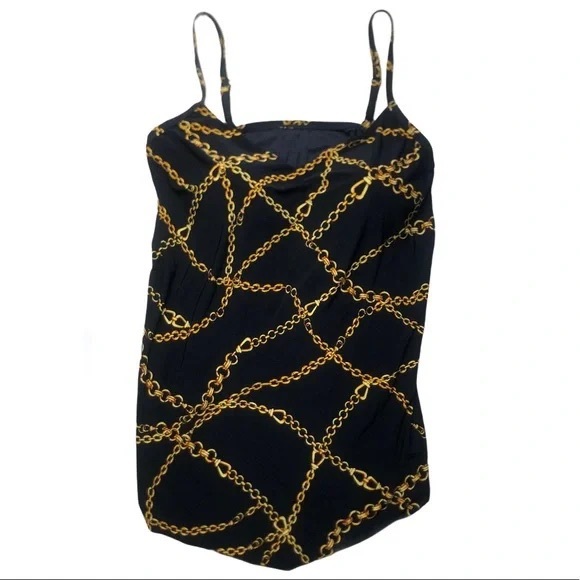 Black & Gold Chain Design Tankini - Picture 6 of 13